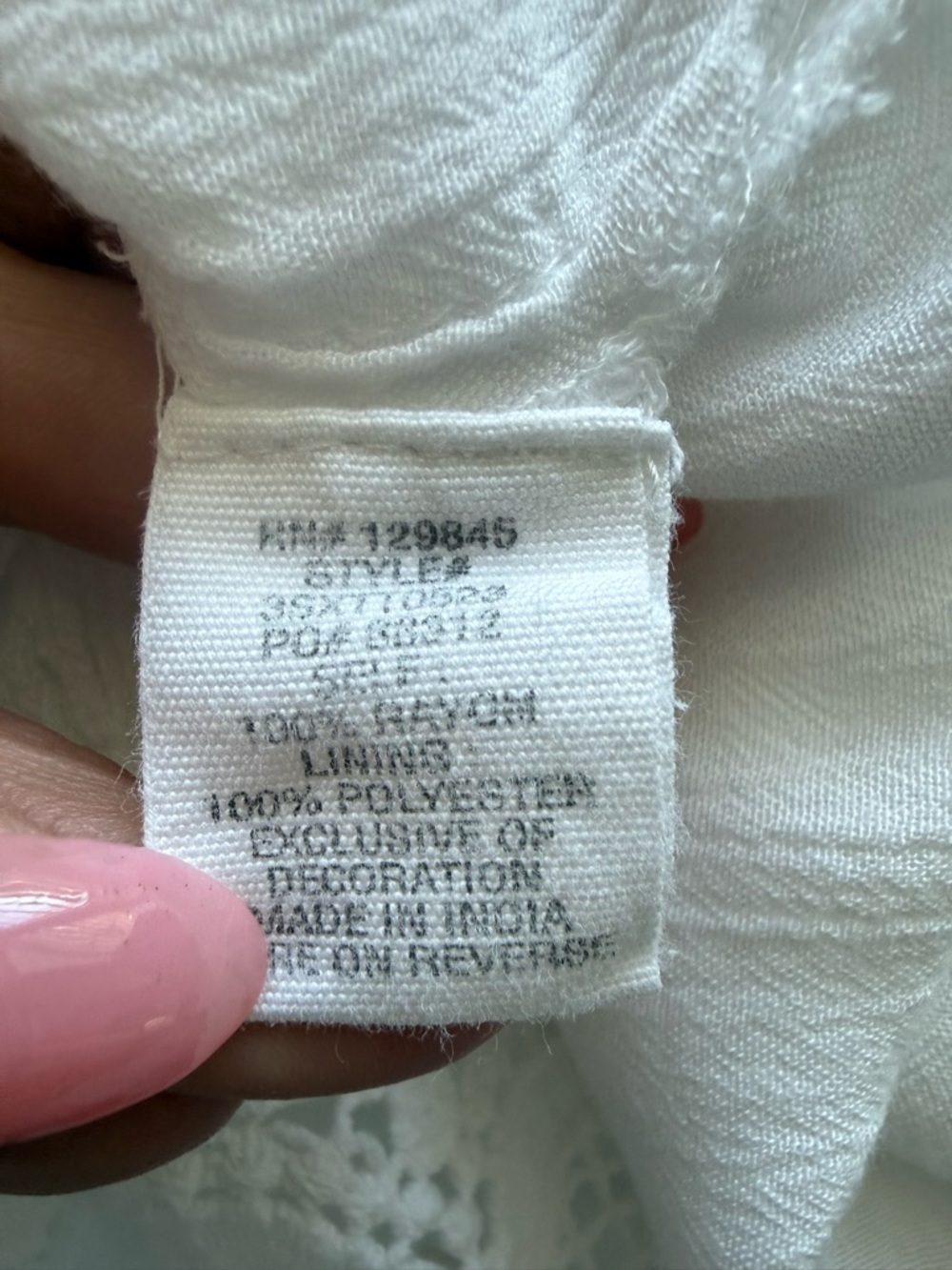 Bailey Blue 100% Rayon Sleeveless Lined White Crochet-Detail Maxi Dress Sz M - Picture 7 of 11